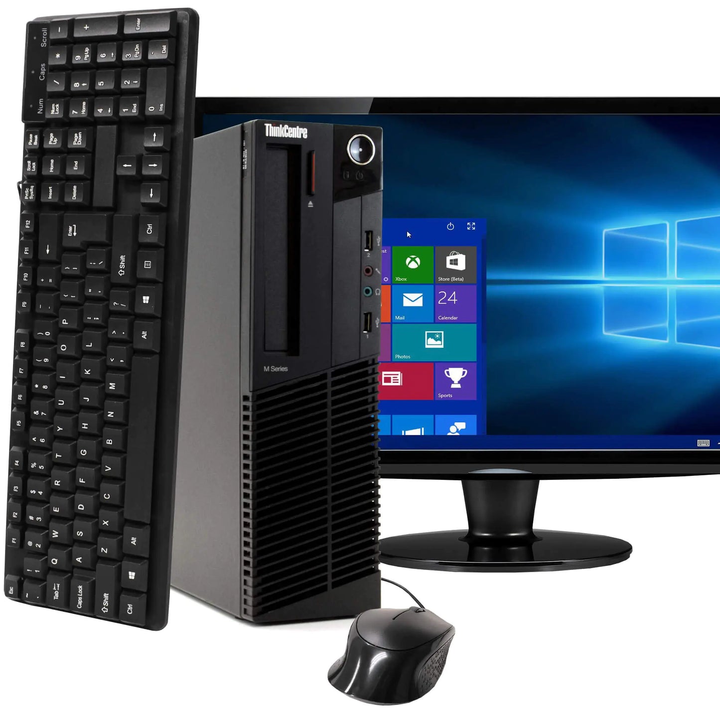 Lenovo ThinkCentre M91 Desktop Intel Core i5 3.1 GHz 8 GB RAM 1 TB SATA HDD Keyboard & Mouse Wi-Fi 17" LCD Monitor (Brands Vary) DVD Windows 10 (Renewed)