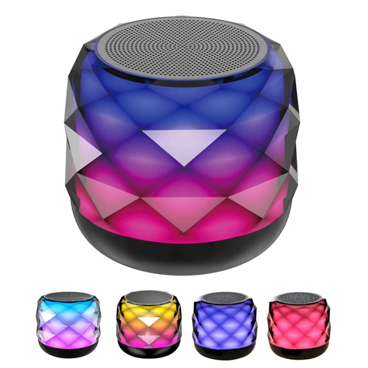 LENRUE Bluetooth Speaker Small Mini Wireless Portable Speakers with Colorful Light HiFi Sound Long PlaytimeGift for Women Girls Kids Daughter Sister