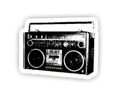 Boombox #2 - Laptop Stickers - 2.5" Vinyl Decal - Laptop Phone Tablet Vinyl Decal Sticker