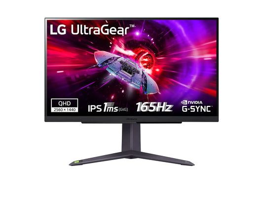 LG Electronics 27GR75Q-B Ultragear Gaming Monitor 68.5 cm (27") 2560 x 1.440 16:9 WQHD 1440p 99% sRGB HDR10 165 Hz 1ms GtG - Black