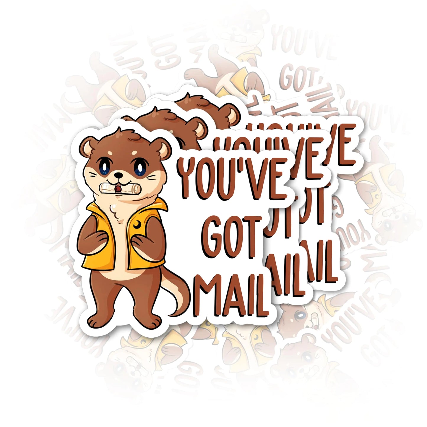 Set 3Pcs Youve Got Mail Sticker Otter Mail Sticker Otter Sticker Crescent City Sticker Sarah J Maas Funny Kindle Sticker Waterproof Die-Cut Vinyl Sticker for Water Bottle Phone Laptop (2 Inches)