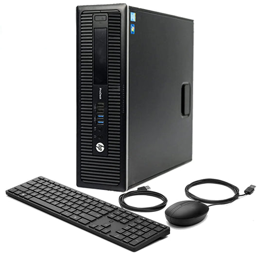 HP Desktop Computer 600 G1 ProDesk Small Form Factor SFF PC Intel Quad Core i5 up to 3.60GHz8GB Ram 500GB Hard DriveWiFiDVDDP VGA PortNew Keyboard & Mouse Included Windows 10 Pro (Renewed)