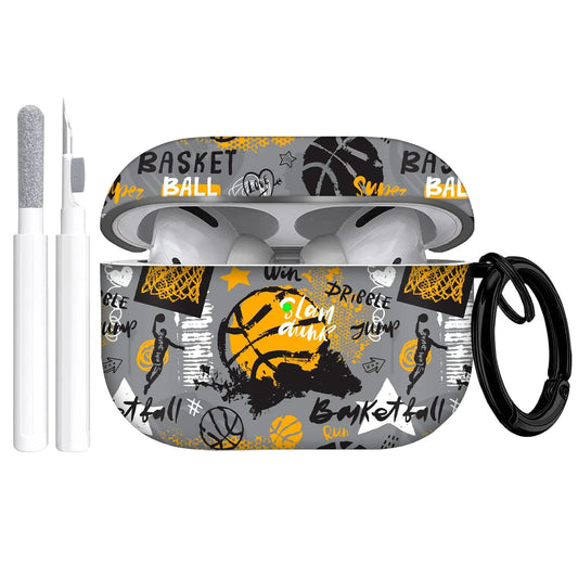 Gedicht for Airpods Pro 2nd Generation Case Cute Basketball Pattern TPU Soft Cases for Airpods Pro Case 2nd/1st Gen Shockproof for Airpods Pro 2 Case Men Women with Cleaner Kit & Keychain-Orange