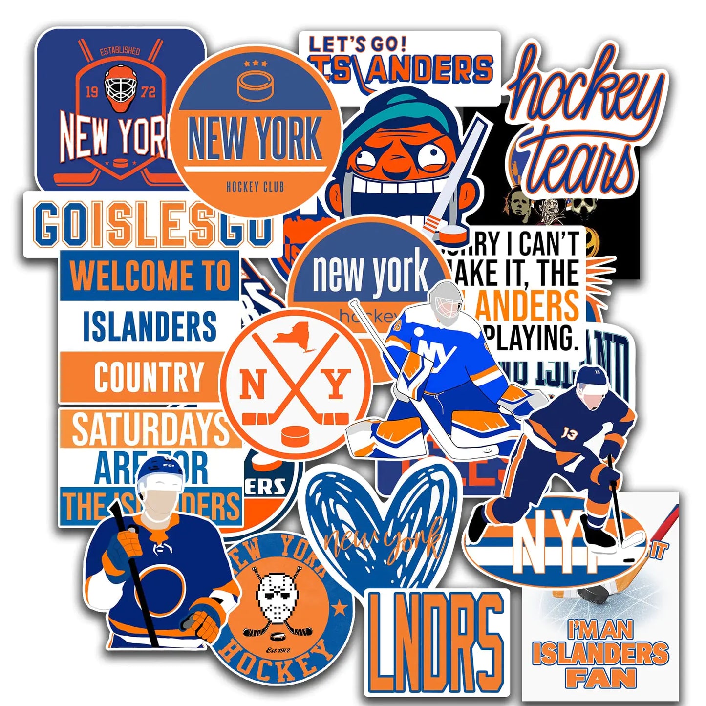 27 PCS American Hockey Stickers for Water Bottle Laptop Bicycle Computer Motorcycle Travel Case Car Decal Decoration Sticker 2-2.5 inches