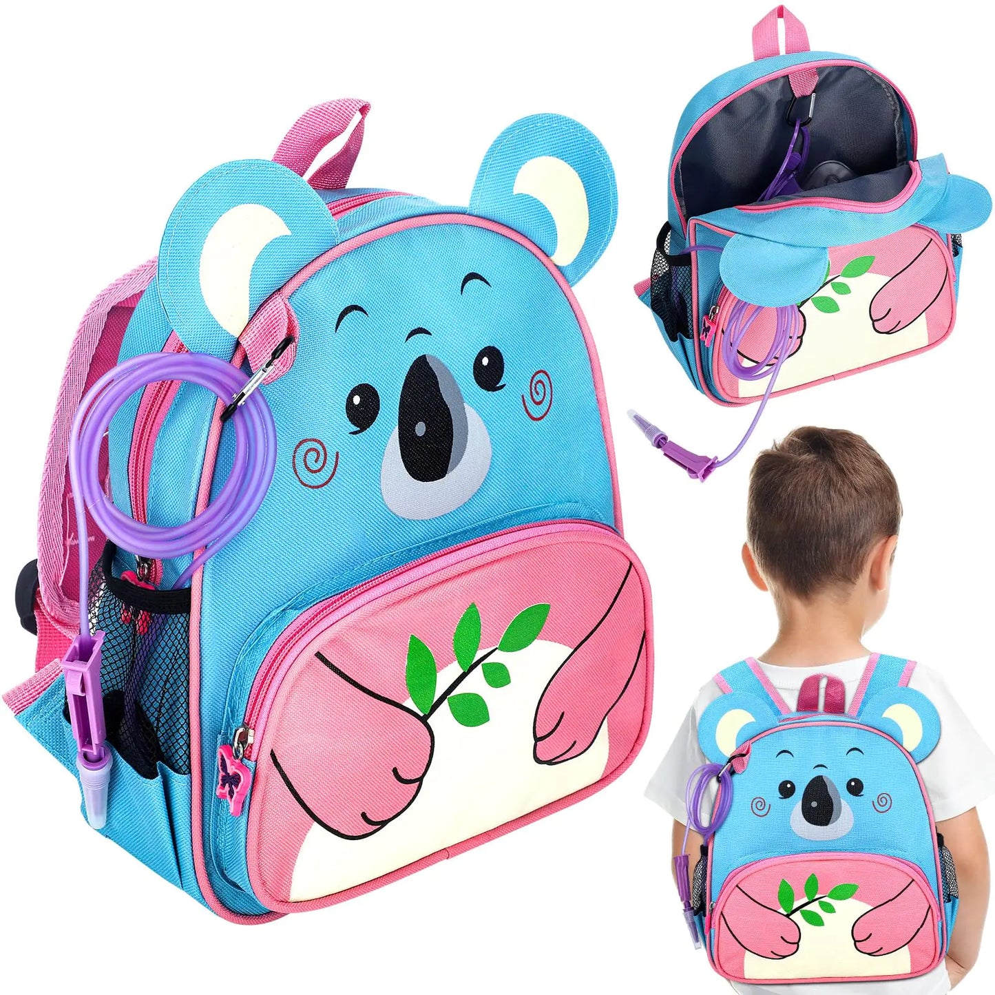 SilTriangle Feeding Tube Backpack G Tube J Tube GJ Tube Backpack for Enteral Feeding Pump Baby Accessories Not Include Tube(Koala)